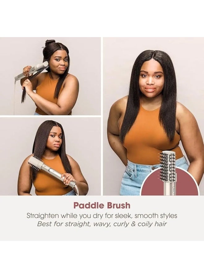 Shark FlexStyle 5-in-1 Hair Styler & Hair Dryer with Auto-Wrap Curlers, Paddle Brush, Oval Brush, Concentrator, Diffuser and Storage Case, No Heat Damage, Stone, HD440SLME - Image 5